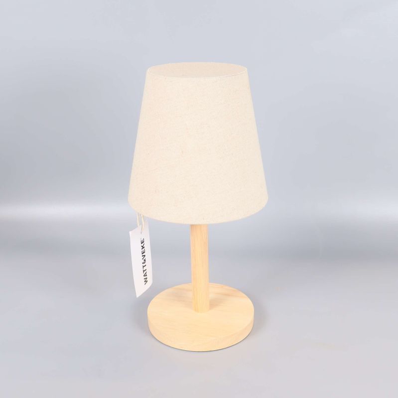 Bordslampa Tess med beige tygskärm
