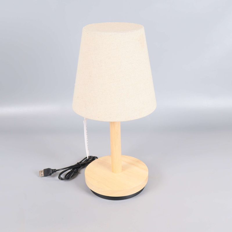 Bordslampa Tess med träbas uppifrån
