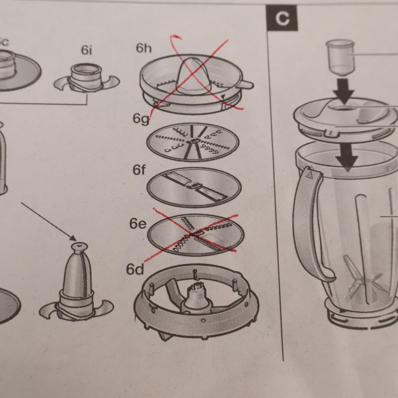 Instruktionsbok med illustrationer på montering av tillbehör
