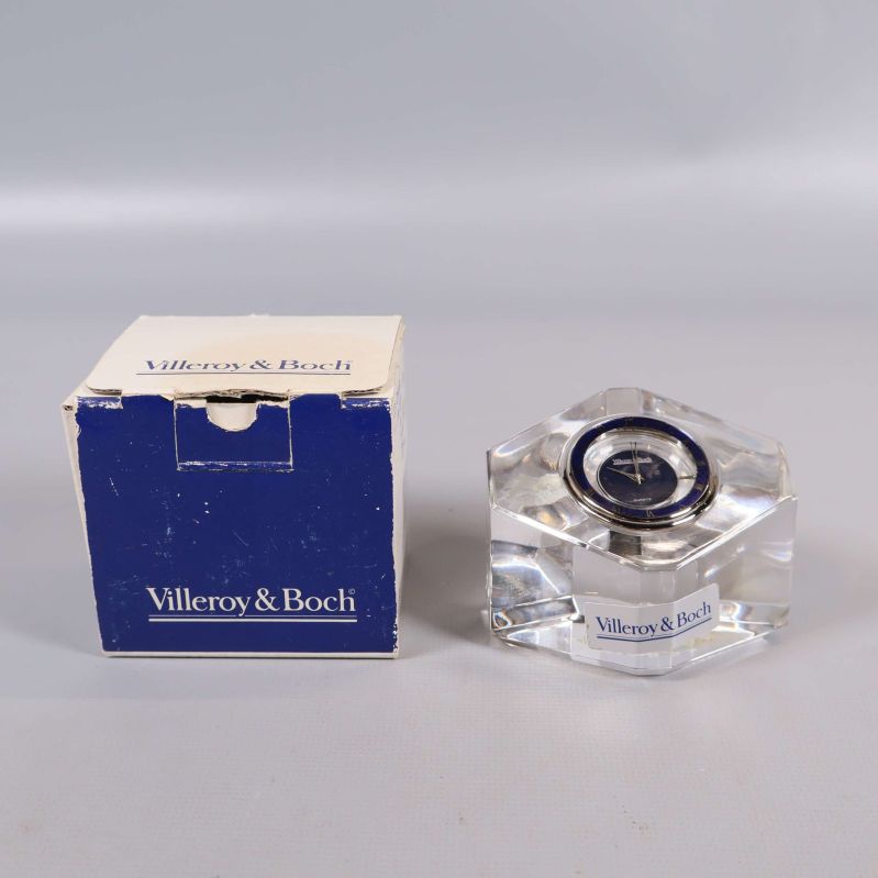 Klocka i glas med originalförpackning från Villeroy & Boch