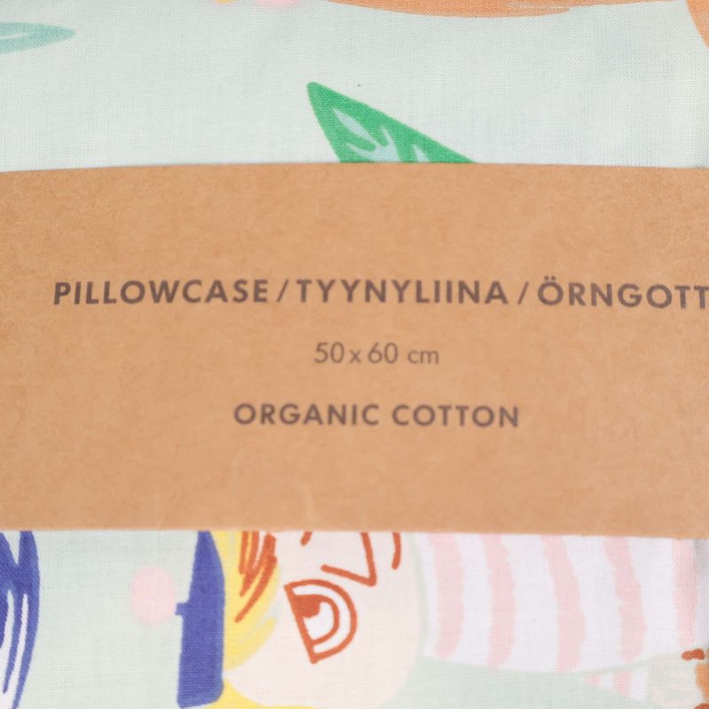 Etikett med text organic cotton 50x60 cm örngott