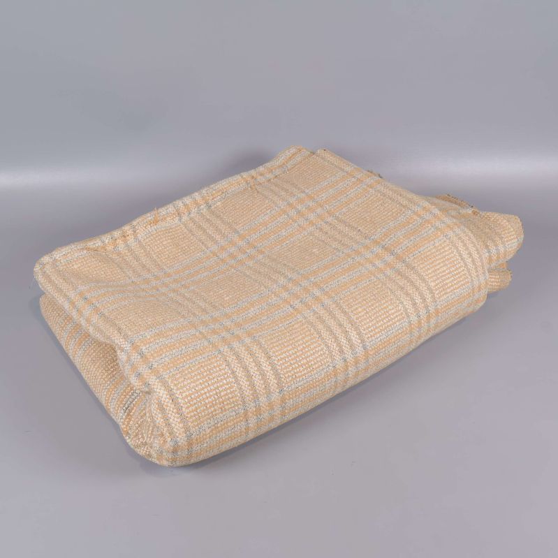 Vikt rutigt tyg i beige och grå toner