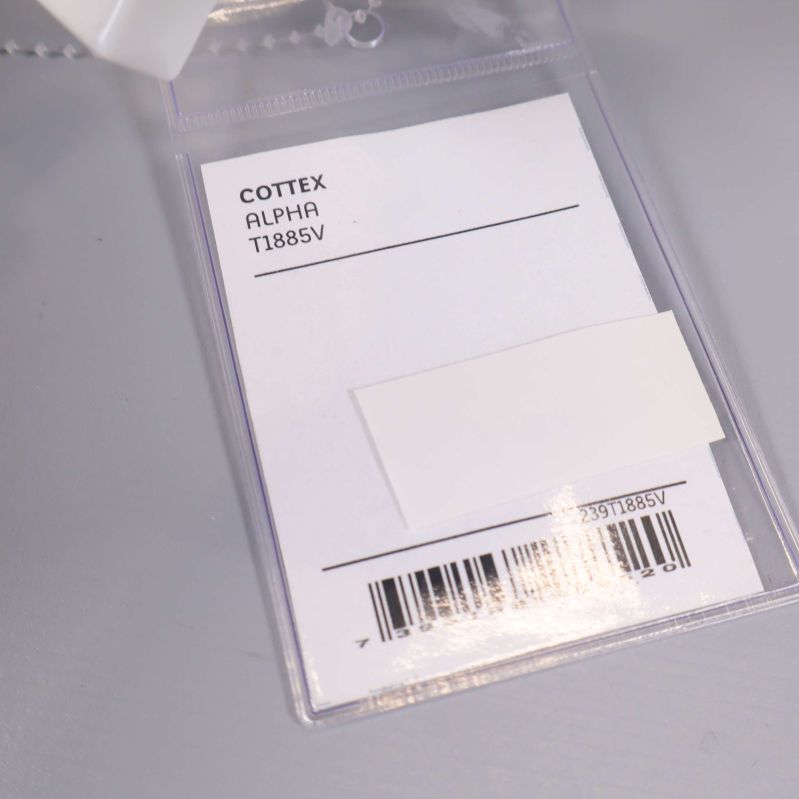 Etikett med modellnamn Cottex Alpha T1885V