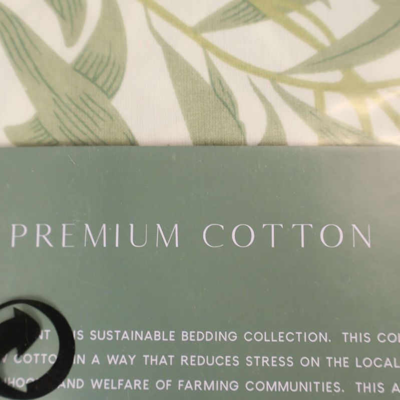 Förpackningstext som visar premium bomull
