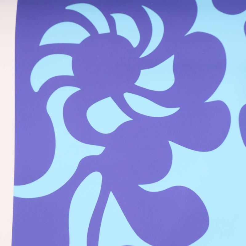 Detalj av posterns organiska blommiga mönster