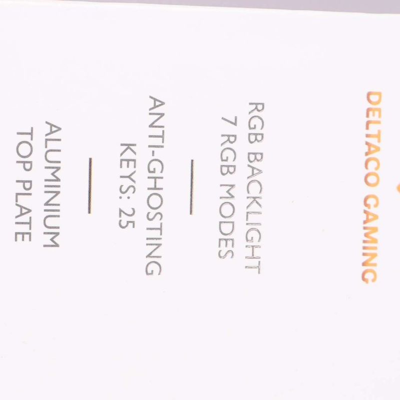 Text: aluminiumtopp, anti-ghosting, RGB-belysning