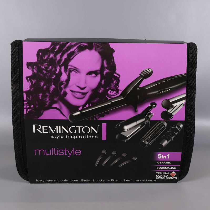 Remington multistyle locktång med svart och lila förpackning