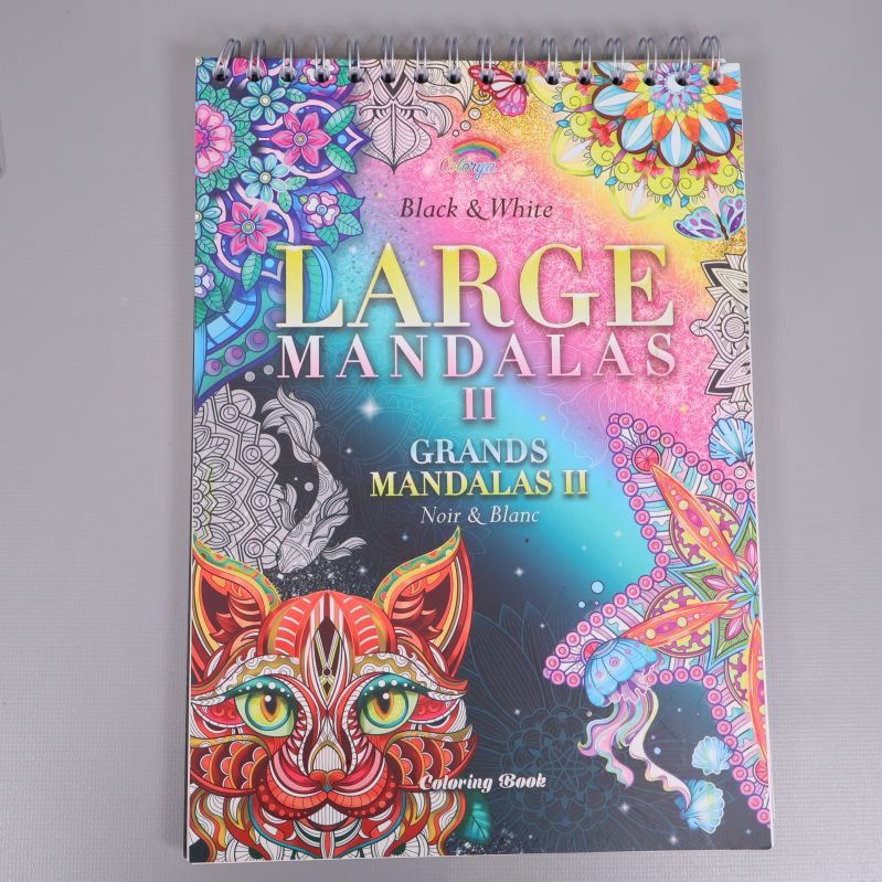 Framsida av Large Mandalas II målarbok