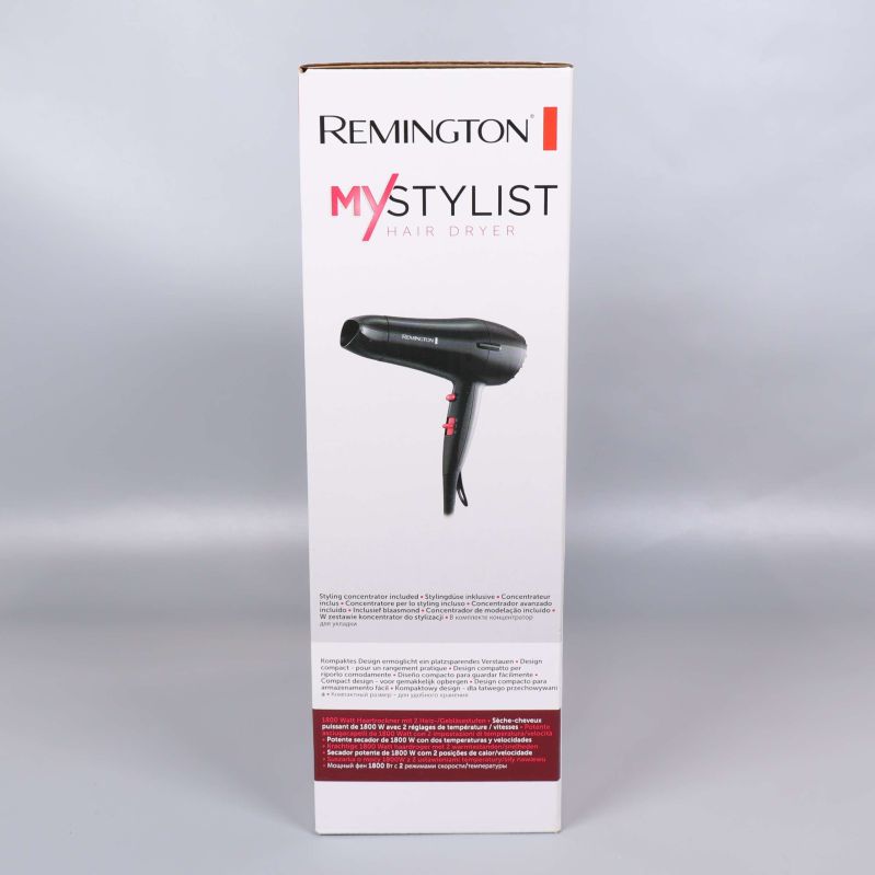 Remington MyStylist hårfön kartong sedd från sidan