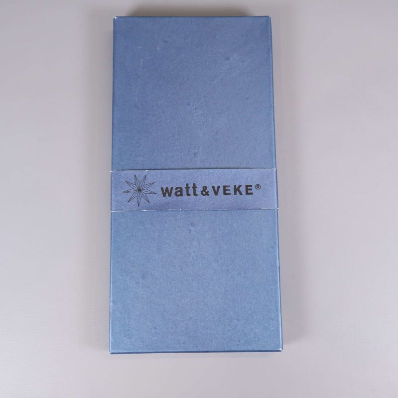 Blå förvaringsask med watt & veke-logga
