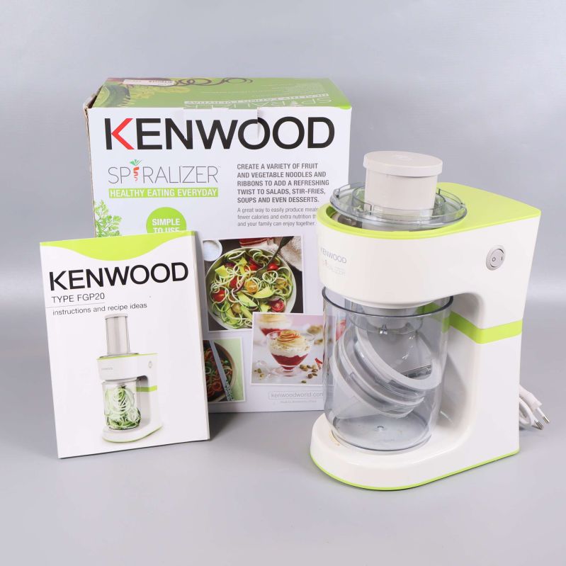 Kenwood spiralizer med kartong och manual medföljer