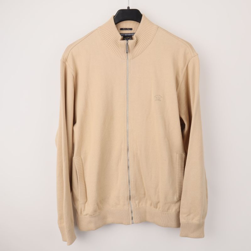Beige tröja med dragkedja fram