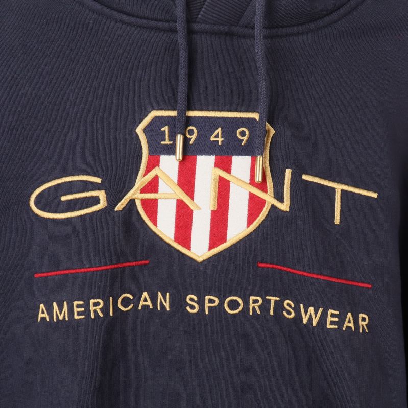 Logo och tryck på Gant huvtröja