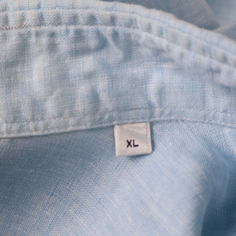 Storleksetikett visar XL