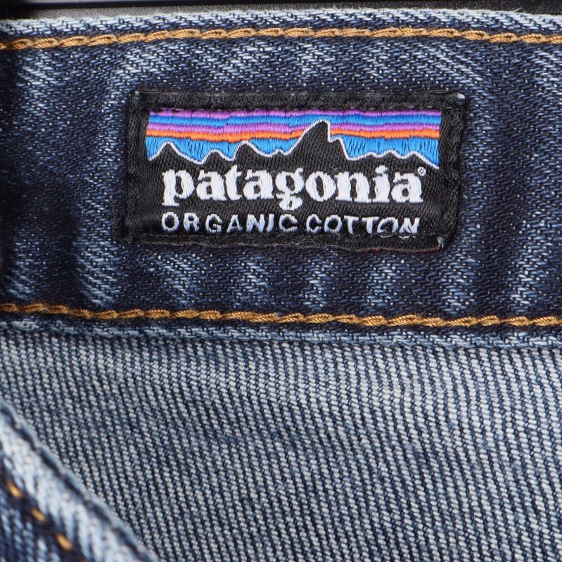 Logotyp och etikett för Patagonias jeans