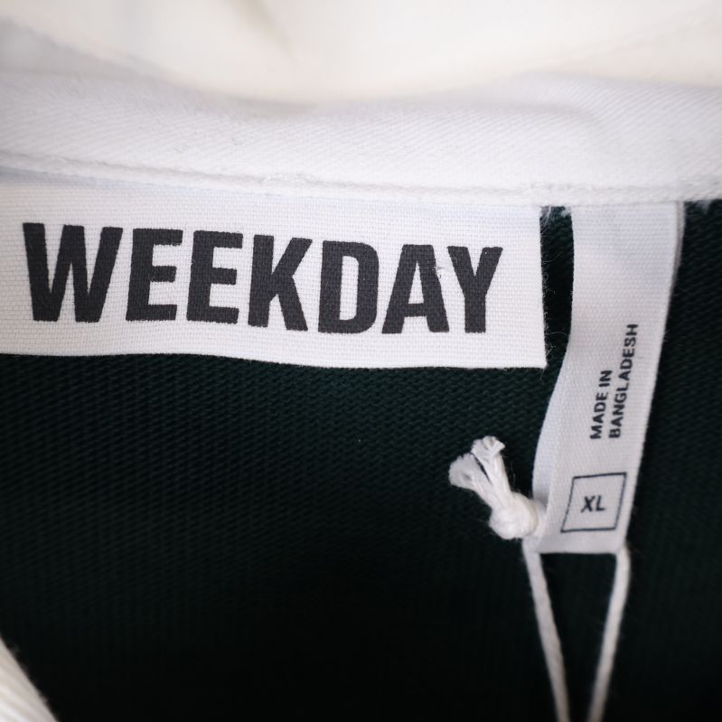 Weekday varumärkesetikett och storlek XL