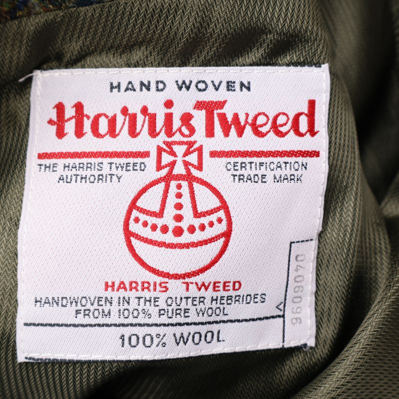 Harris Tweed etikett på insidan av kavajen