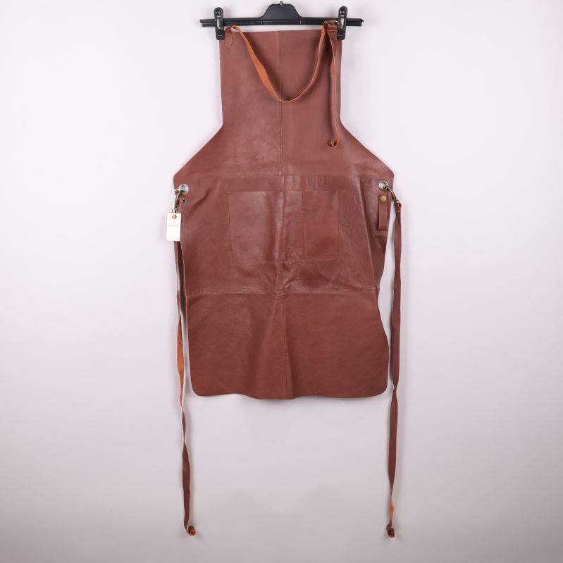 Brunt läderförkläde 