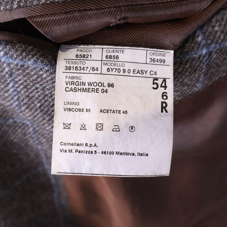 Materiallapp visar ull, kashmir, viskos, acetat