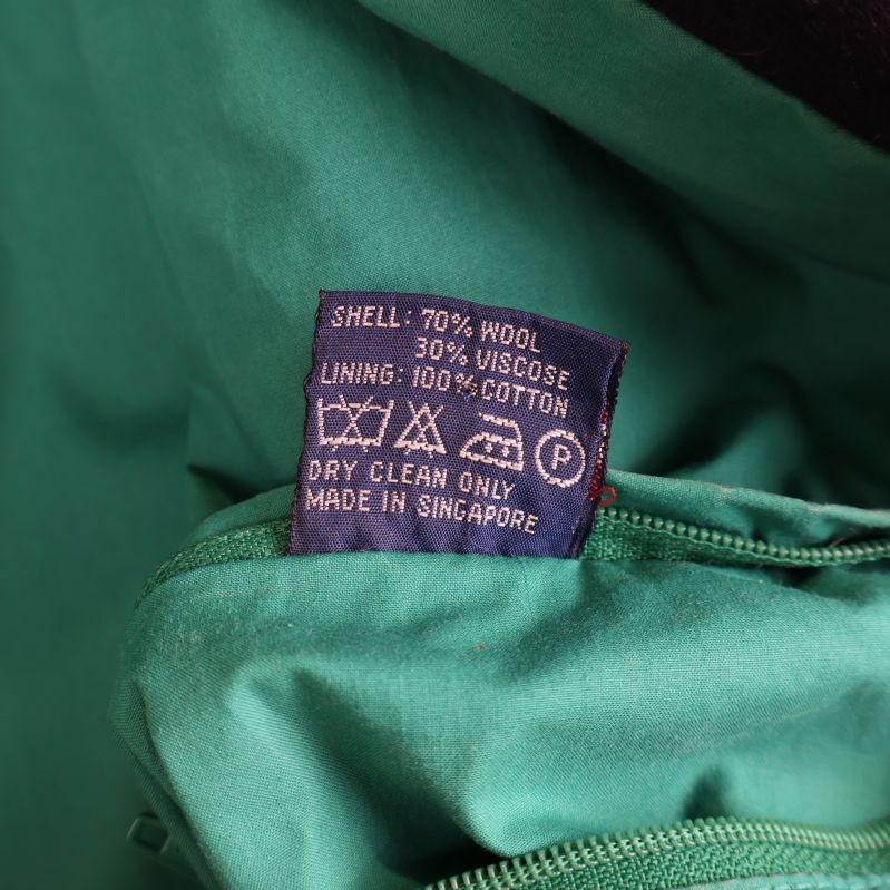 Materiallapp visar ull viskos och bomull