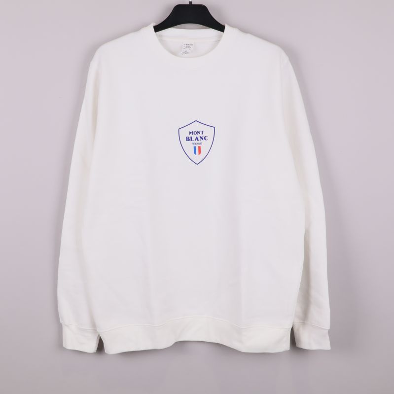 Vit tröja med Mont Blanc-tryck 