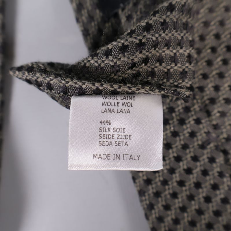 Materialetikett med sammansättning ull och silke