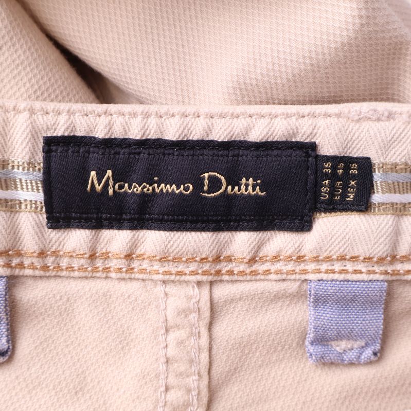 Massimo Dutti etikett på insidan av byxlinningen