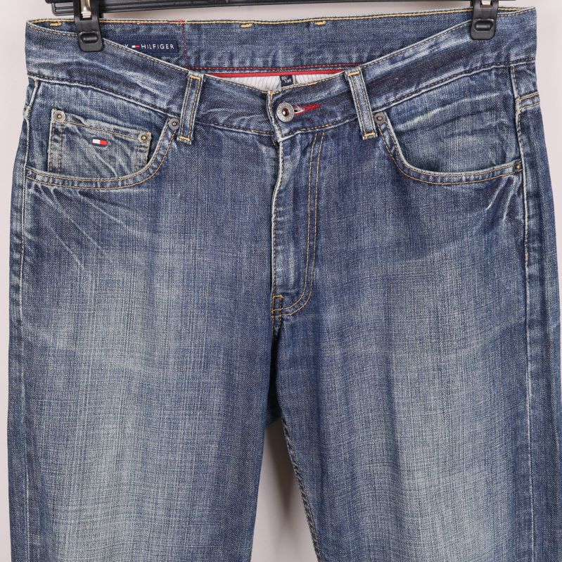 Jeans framficka med logotypdetalj