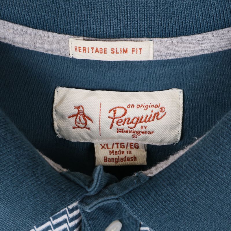 Närbild etikett Penguin Original visar storlek XL