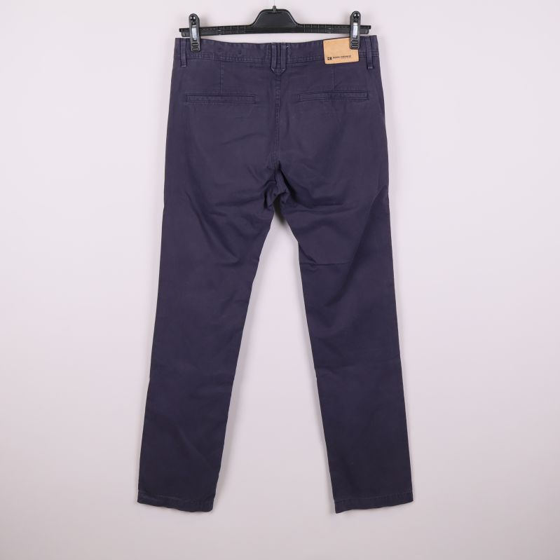 Mörkblå slim fit byxor, baksida