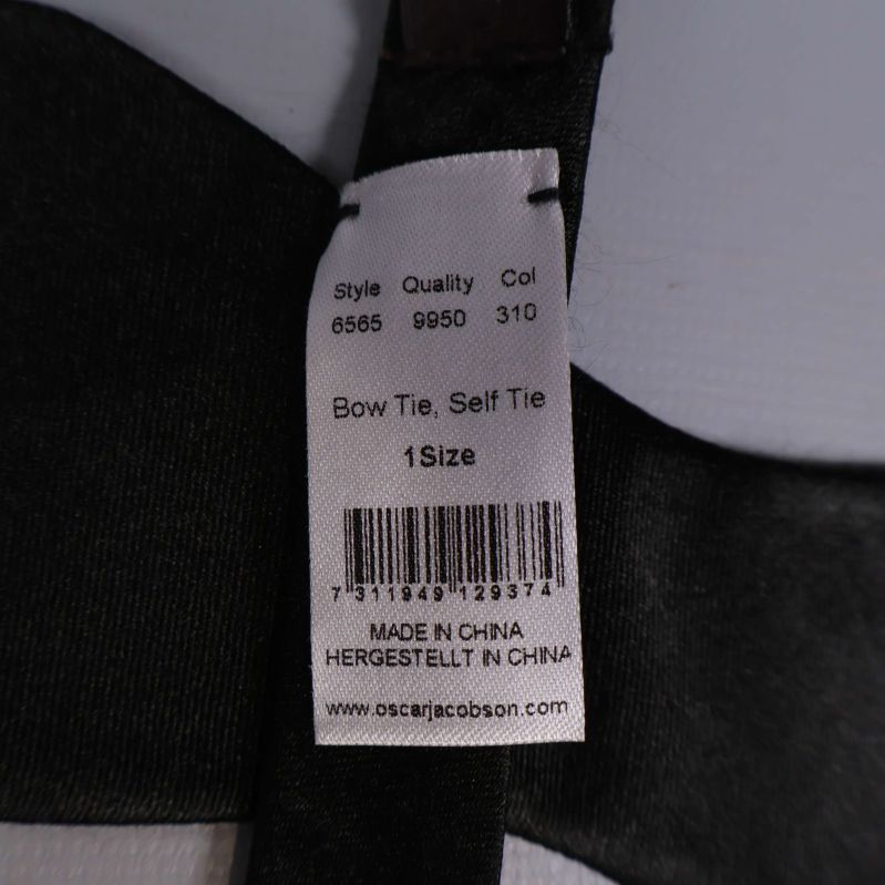 Vådetikett med storleks- och tillverkningsinformation