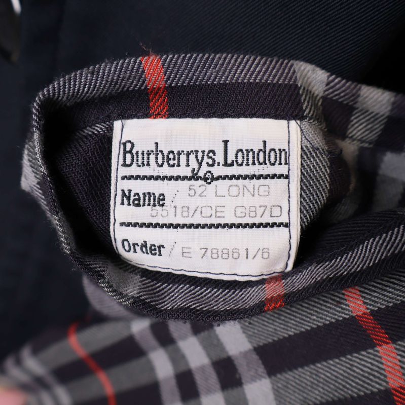 Burberrys London etikett och storleksinformation 52 LONG