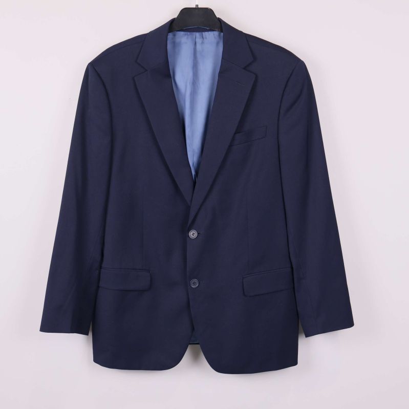 Marinblå kavaj Dressmann framifrån på galge