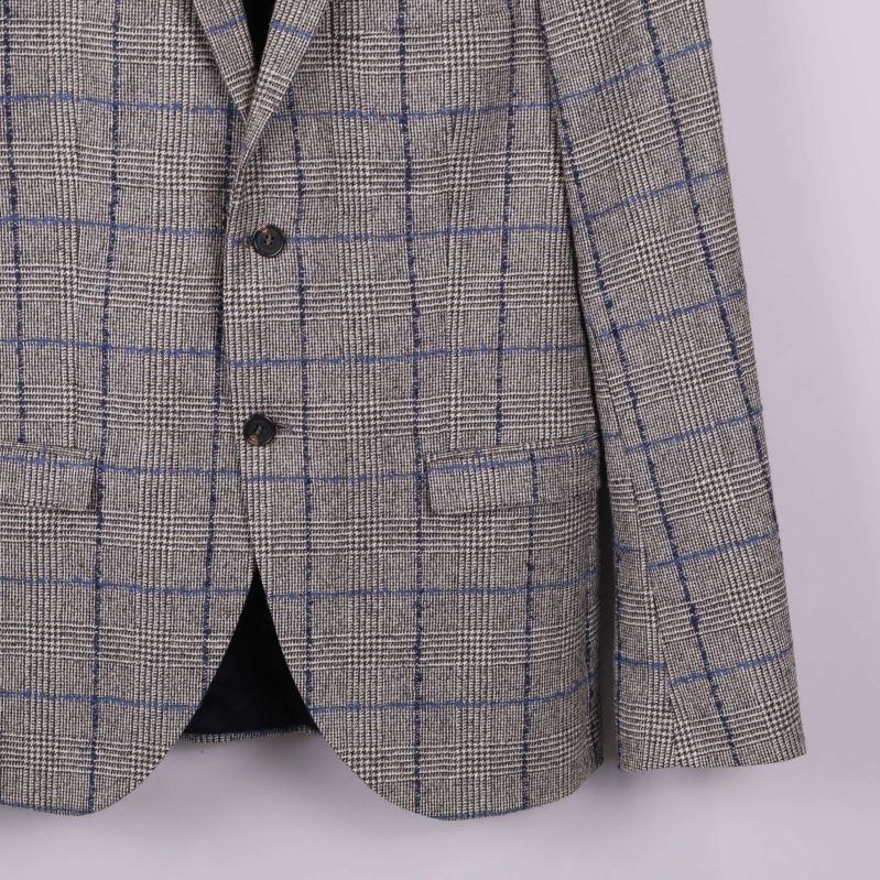 Blazer med rutmönster, ärm och ficka synliga