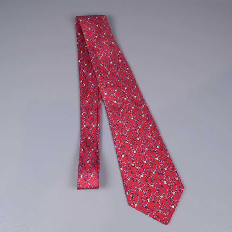 Långsmal Hermès slips med mönster