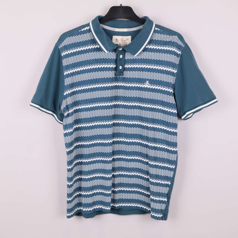 Pikétröja med grafiskt mönster fram