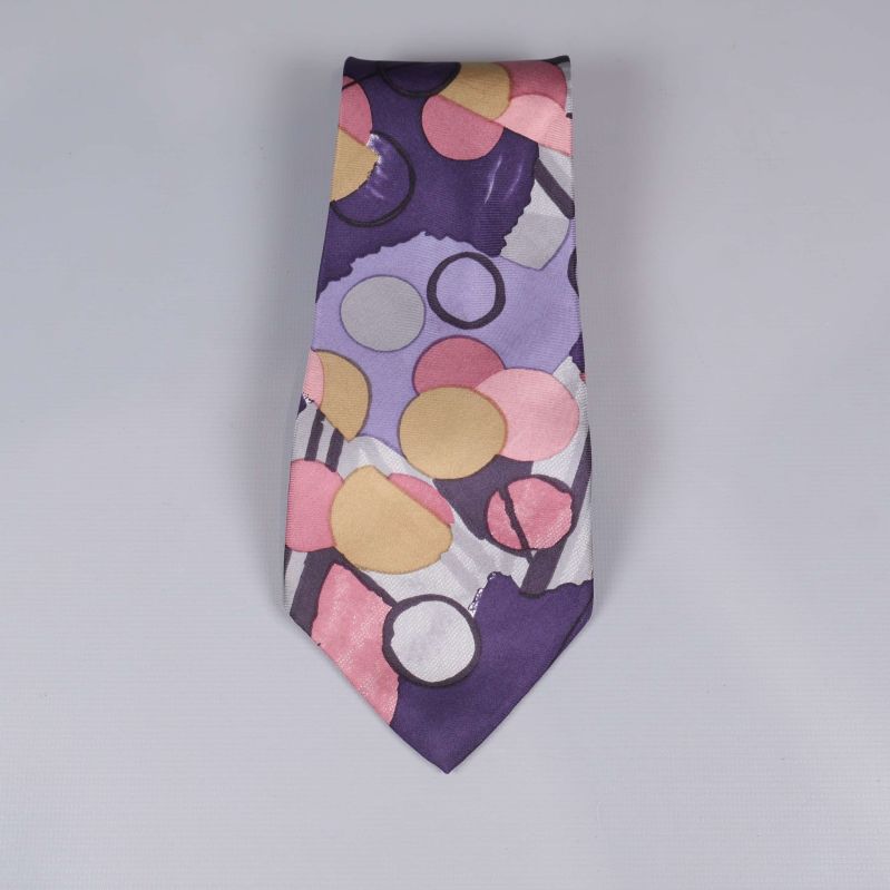Framsidan av slips med flerfärgade cirklar