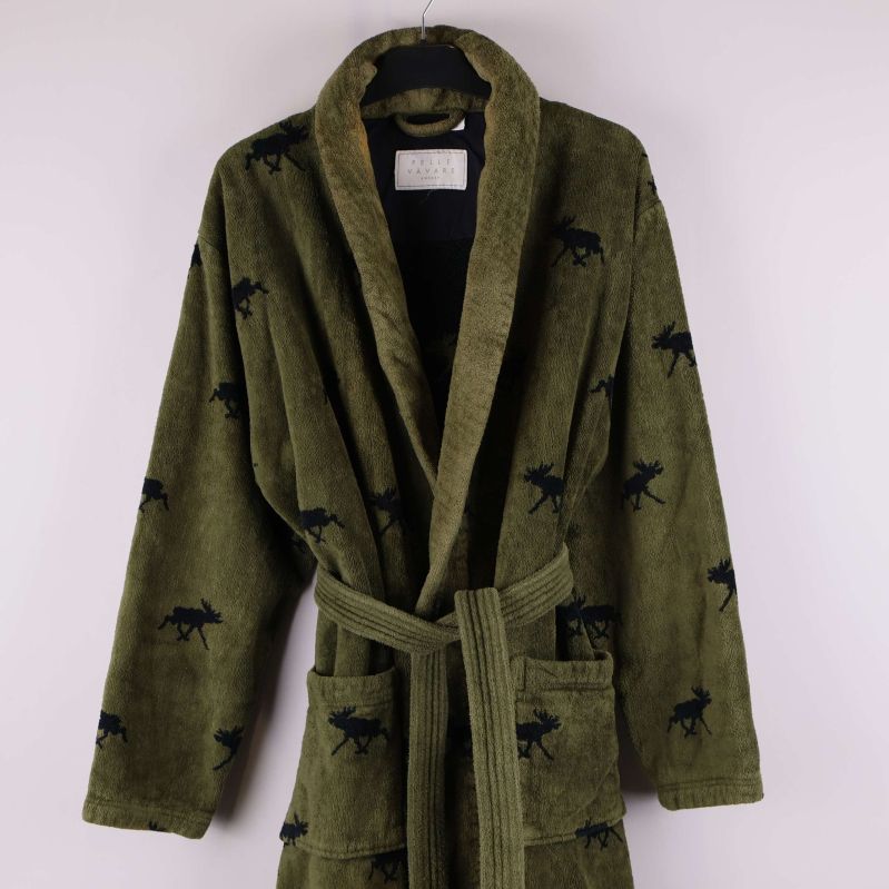 Övre del av morgonrock med bred krage och mönster