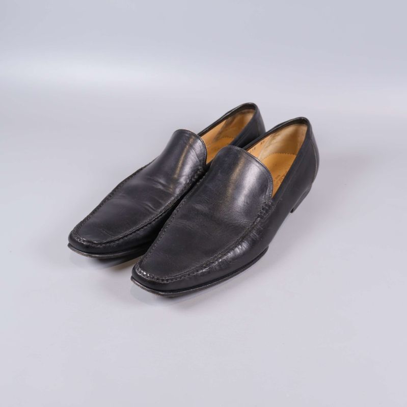 Svarta loafers med slät ovandel 