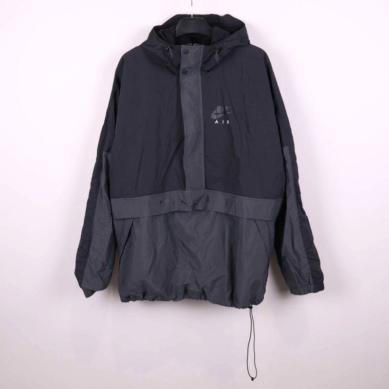 Nike Air vindjacka i två nyanser av grått med huva framtill