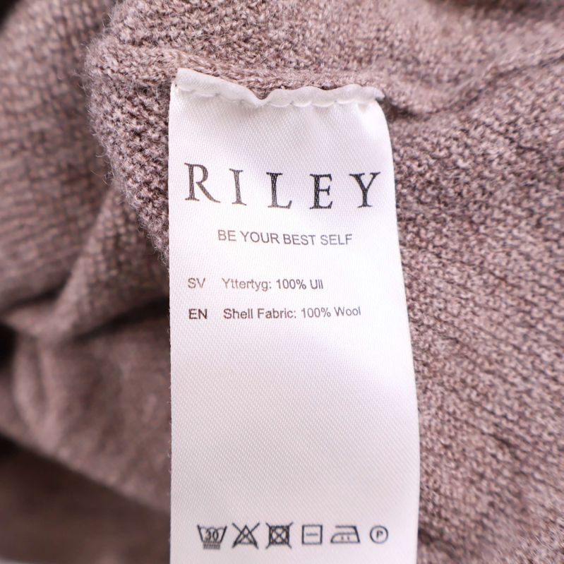 Materiallapp som visar 100% ull från Riley