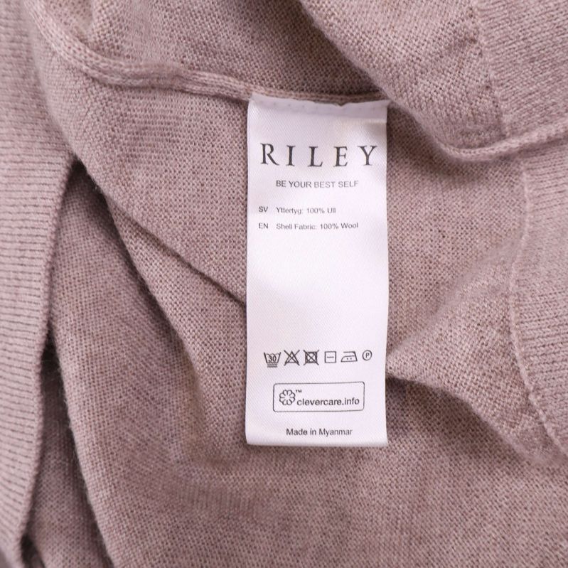 Tvättrådsetikett med material 100% merinoull från Riley
