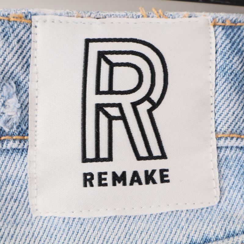 Remake etikett på patchwork jeans
