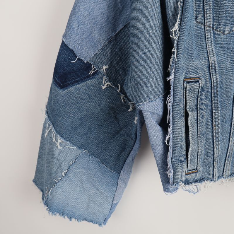 Ärm med patchwork-detaljer