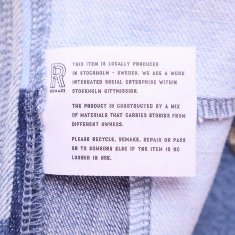 Materiallapp med information om produktionen