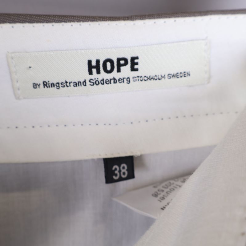 Märke och storleksetikett för HOPE