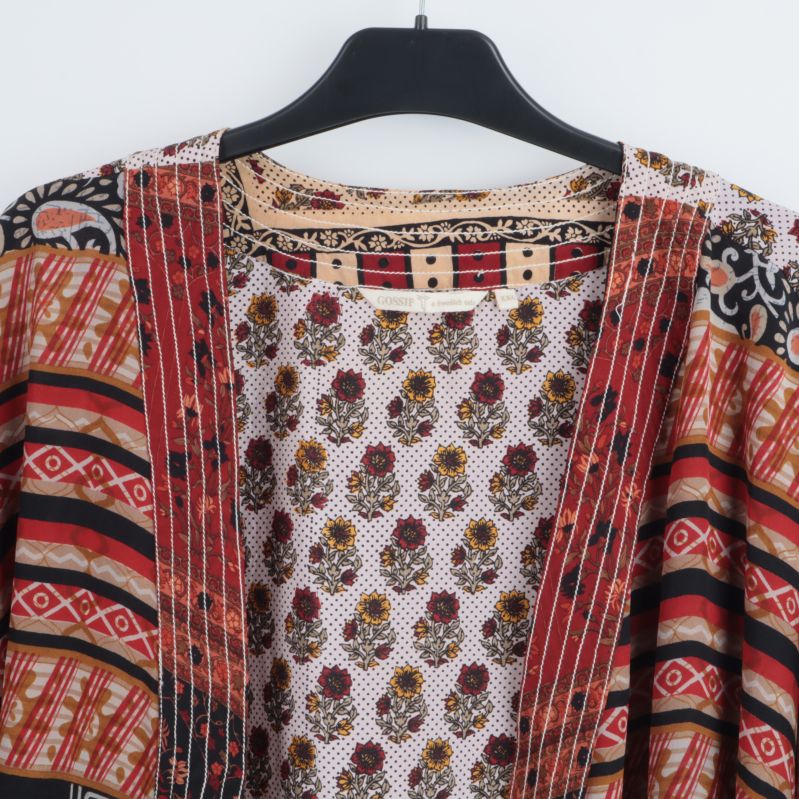 Övre del och mönsterdetaljer av kimono