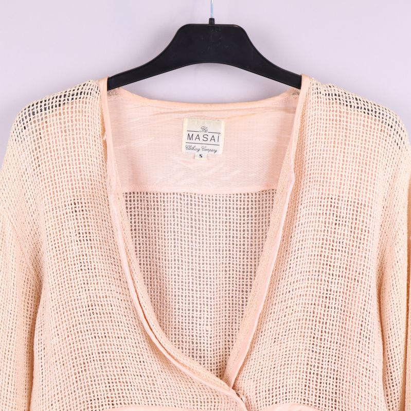 Öppen front på beige cardigan