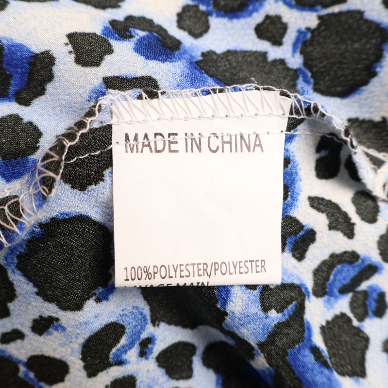 Materialetikett med 100% polyester