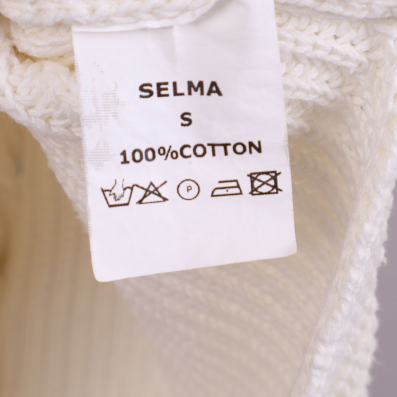 Materialetikett Selma S 100% bomull